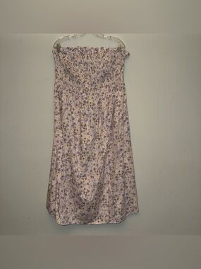 H&M women’s floral strapless dress Sz XXL ✨